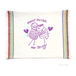 Image of Peanut Butter and Jelly Tea Towel