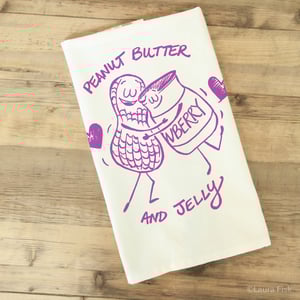 Image of Peanut Butter and Jelly Tea Towel