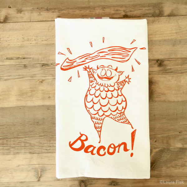 Image of Bacon Tea Towel
