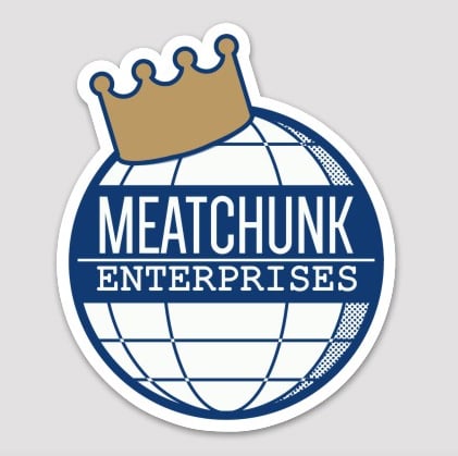 Image of MEATCHUNK CROWN LOGO DIE CUT STICKER