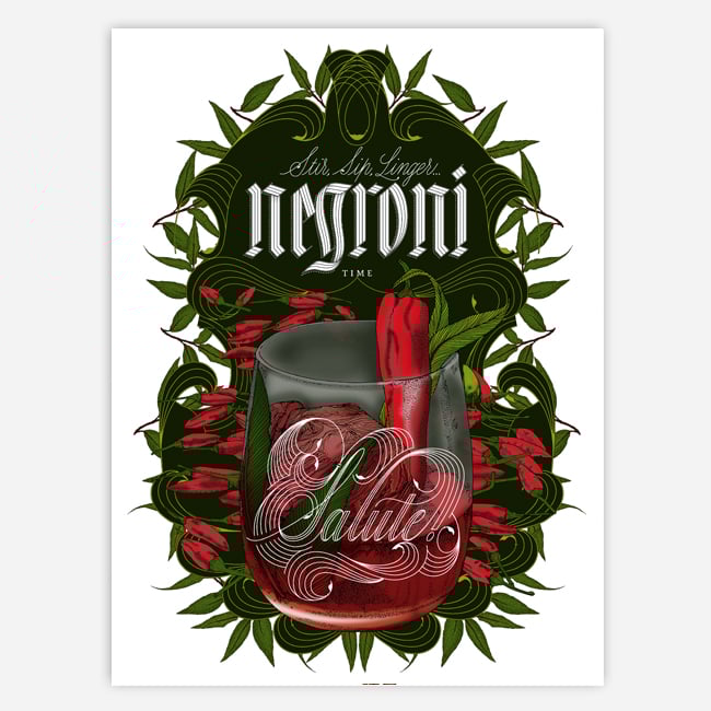 Image of CIAO NEGRONI PRINT 50X70CM