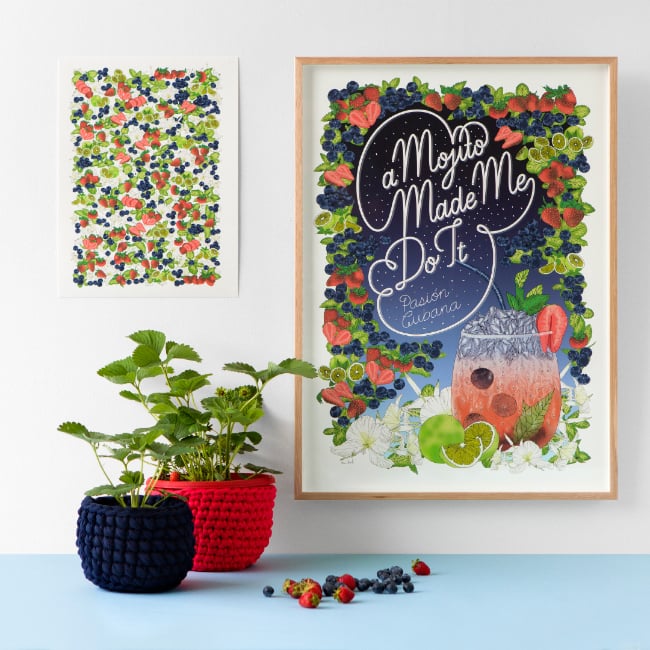 Image of A MOJITO MADE ME DO IT PRINT 50X70CM