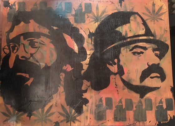 Image of THE GOD OF SPLIFFS -CHEECH & CHONG- (Canvas)