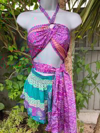 Image 5 of Frida frilly shorts -purple pink and jade 