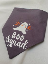 Image 2 of Boo Squad / Too Cute to Spook Reversible Bandana - Glow in the dark