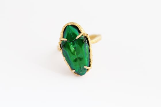 Image of Greenovant Large Hammered ring ( Made to order)