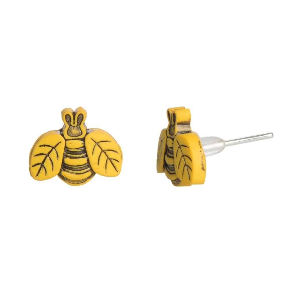 Image of Tiny Bumble Bee Earrings
