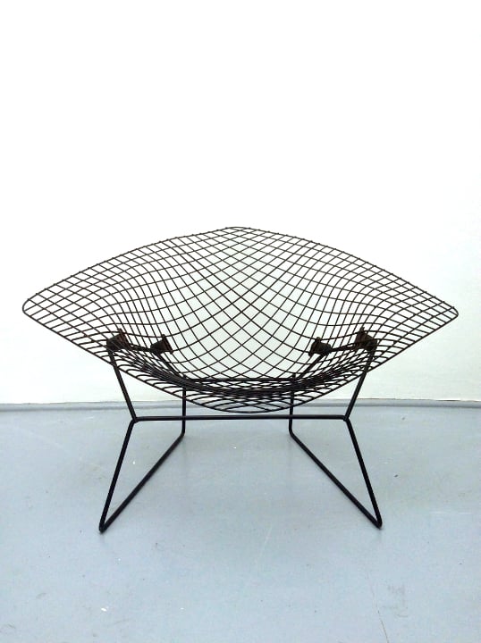 Image of Early Wide Diamond Chair by Bertoia, 1950s