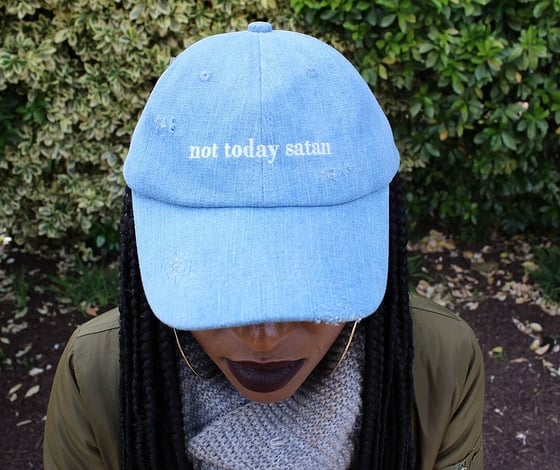 Image of "not today satan" dad cap