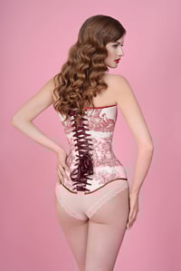 Image 4 of CORSET TOILE DE JOUY GRANATE BIANCA