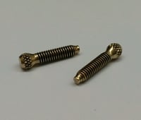 10 Pack Of "Mini Globe" Brass Antique Finish Contact Screw (Short)