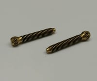 10 Pack Of "Mini Globe" Brass Antique Finish Contact Screw (Long)