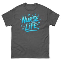 Image 8 of Nurse Life Shirt – Blue Graphic Nurse T-Shirt Bold Script Unisex Tee