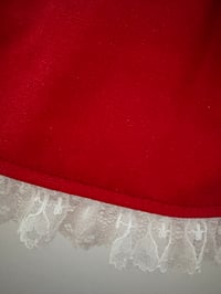 Image 2 of 12-18 month red glitter peplum bloomers with lace edging