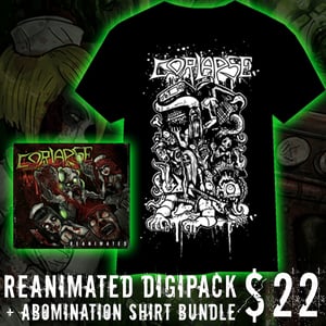 Image of Reanimated Digipack + Abomination Shirt Bundle