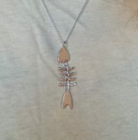 Image 1 of Sterling silver fish pendant