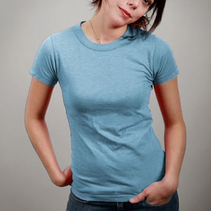 Image of Light Blue Womens T-shirt