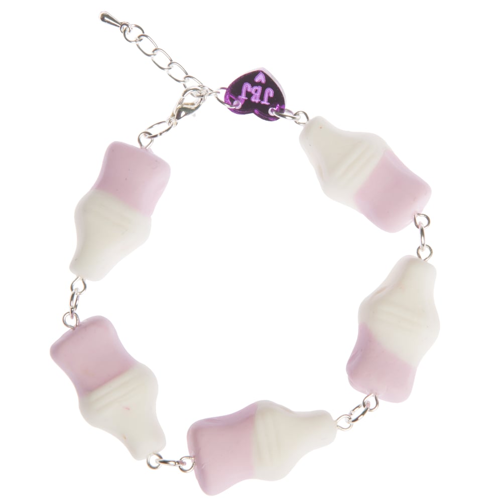 Image of Strawberry Milk Bottle Bracelet 