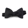 Black Linen Bow Tie