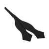 Black Linen Pointed Bow Tie