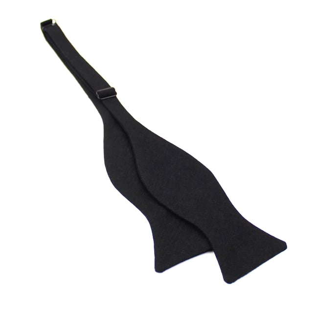 Black Linen Bow Tie