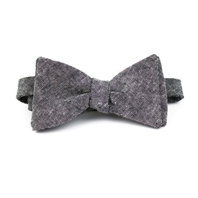 Charcoal Chambray Bow Tie