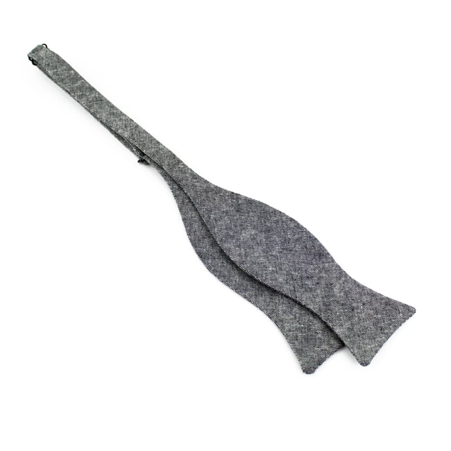Charcoal Chambray Bow Tie