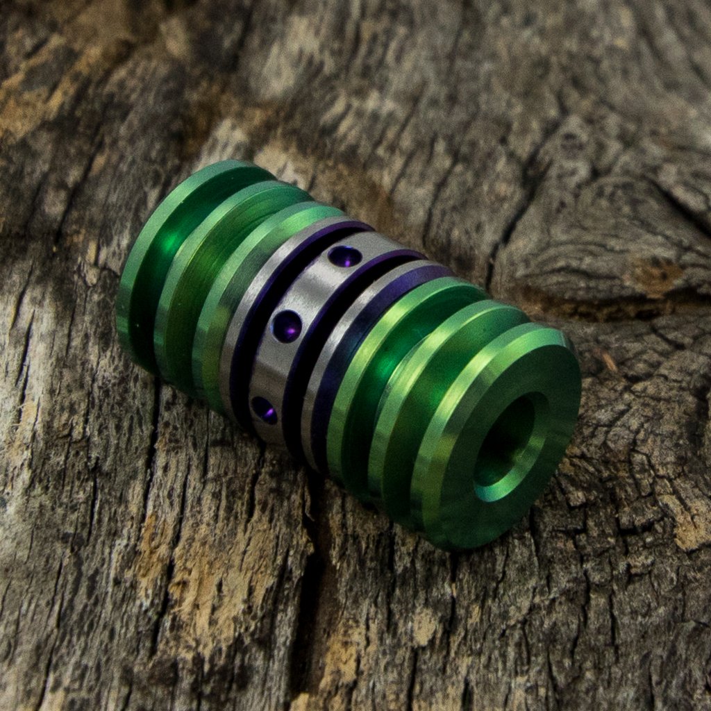 Image of Deep Purple & Lime Green Triple Bead Set #1