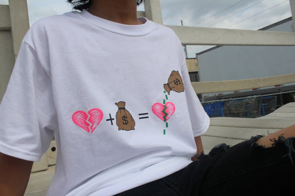 Image of White Fine$$in Heart$ Tee 