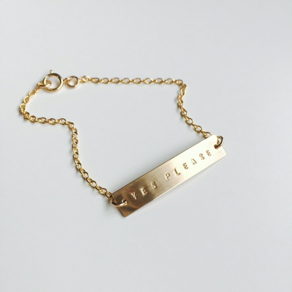 Image of Personalize Your Gold Bar Bracelet