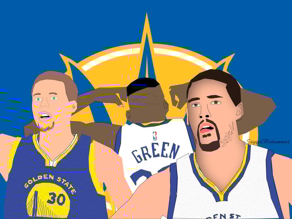 Image of Warriors big three vector 
