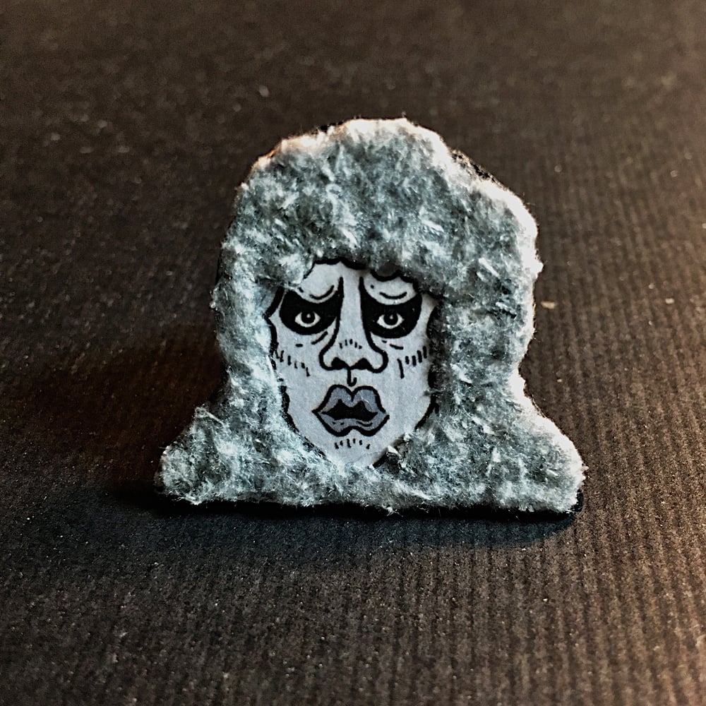 Image of "Bad Dream at 240,000 Inches" Handmade Fuzzy Pin