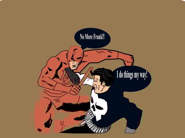 Image of Dare Devil vs Punisher illustration 
