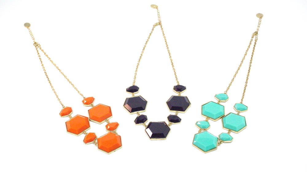 Image of Facet Resin Geometric Necklace