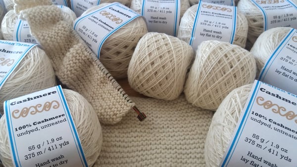 Image of Natural Undyed 100% Cashmere