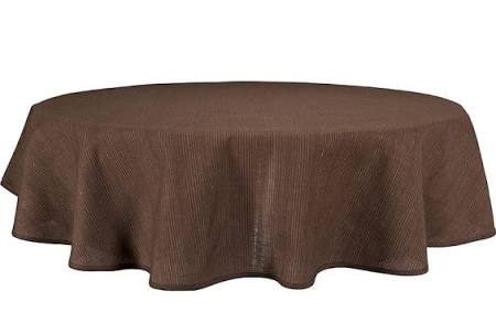 Image of Brown linen tablecloth