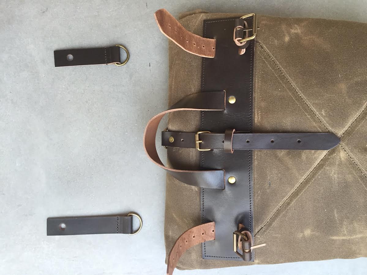 Image of Motorbike bag / motorcycle bag / bicycle bag / pannier in waxed canvas / bike accessories