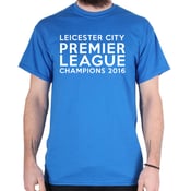 Image of Leicester City Premier League Champions 2016 Football T-Shirt Blue