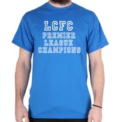 Image of LCFC Premier League Champions 2016 Big Football T-Shirt Blue