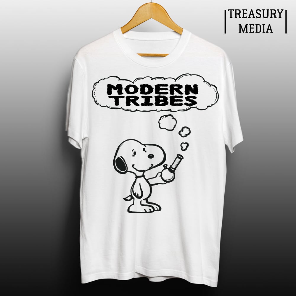 Image of Modern Tribes Snoopy Bong Tshirt.
