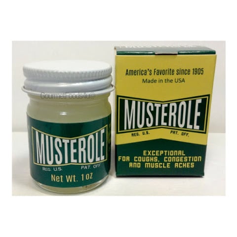 Image of Musterole Ointment 100% Natural Cold Remedy including Muscle Aches & Pains - 1oz Glass Jar