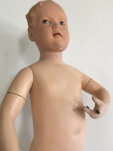 Image of Antique 1930s paper Mache child mannequin