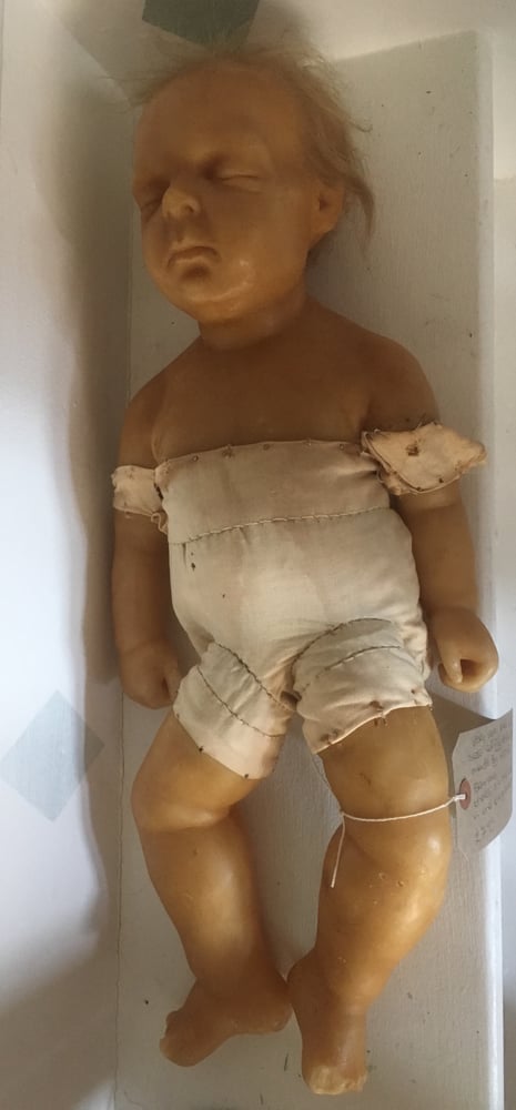 Image of Very rare Nicholas Bramble wax effigy life size baby