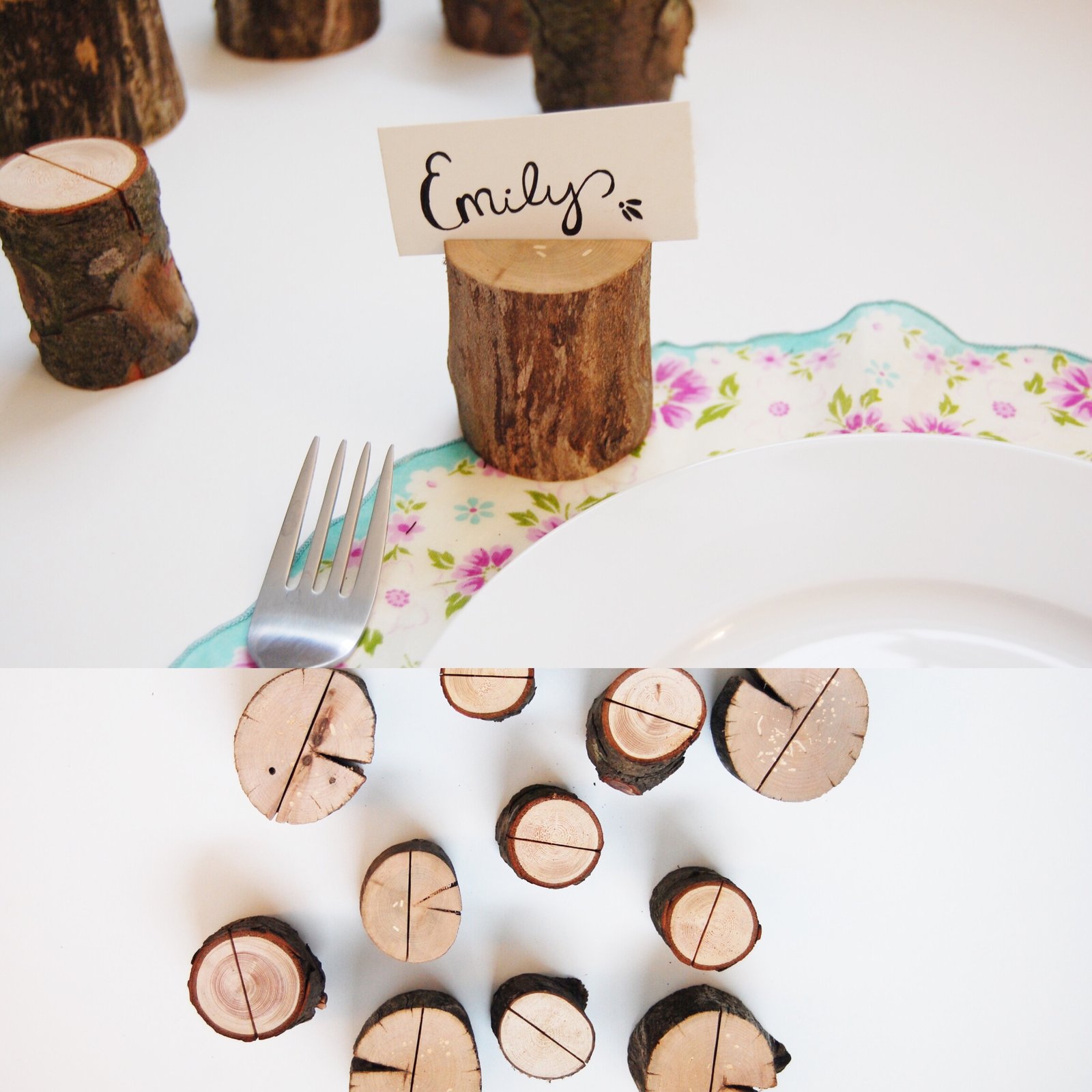 wood place card holders