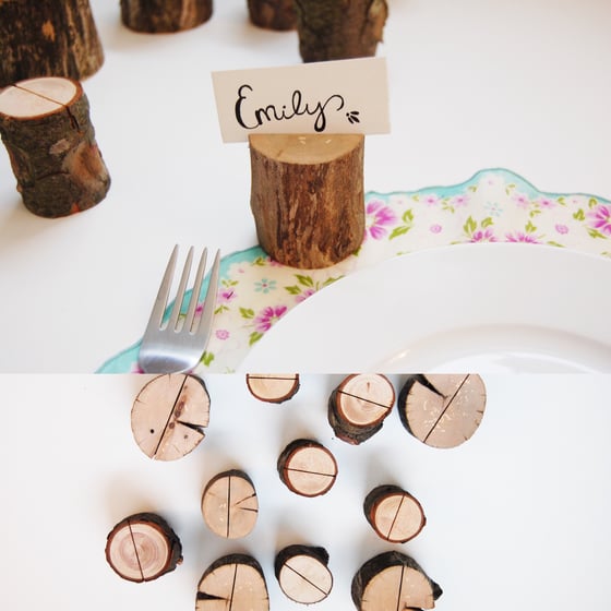Image of Wooden Place Card Holders