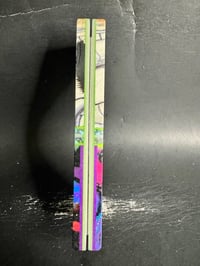 Image 4 of Mammoth Tusk & @Kaoticartworks Overpour Resin GLOW Segmented Knife Scales 