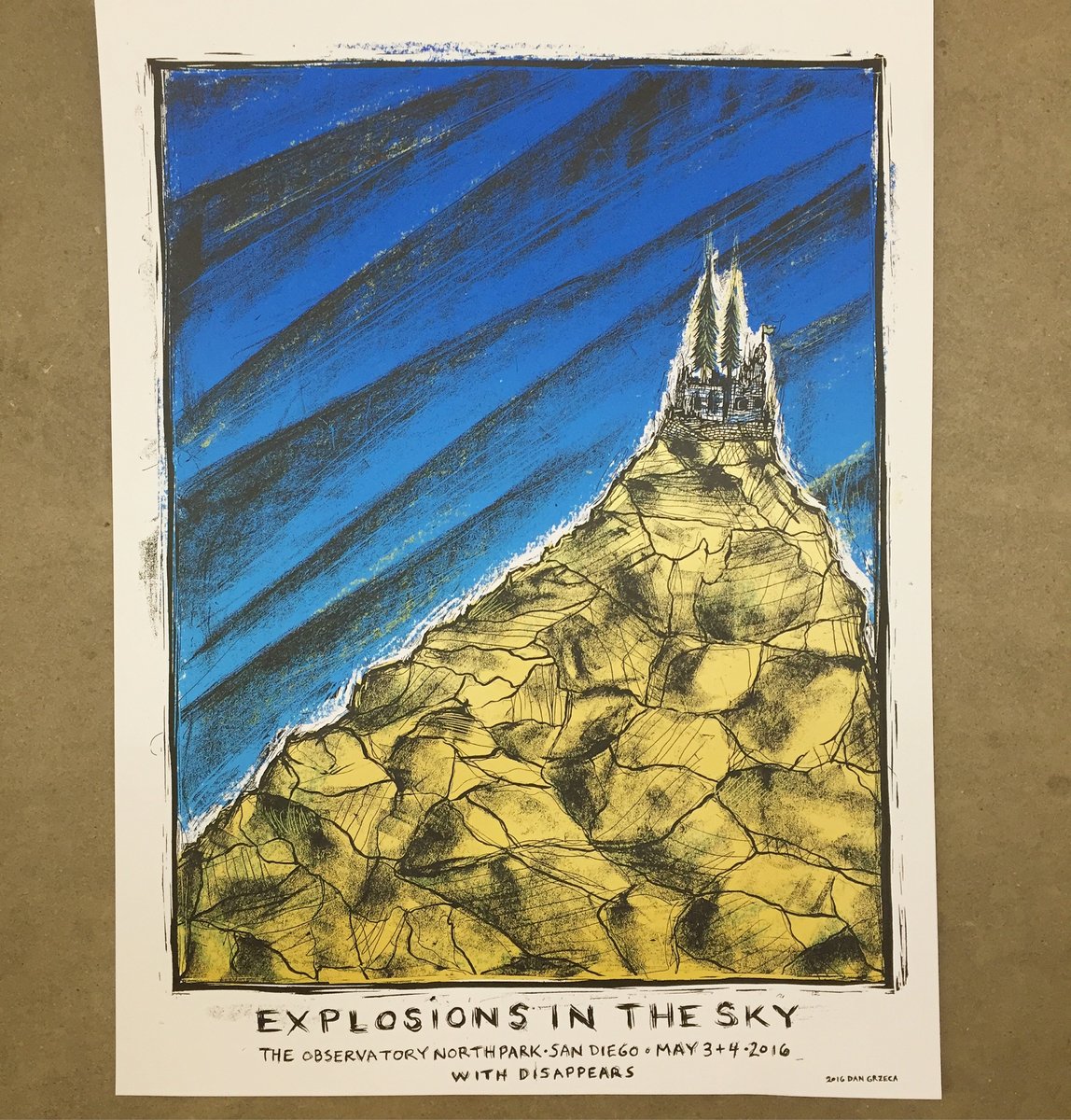Explosions in the Sky San Diego Poster | Ground Up Press: Artwork