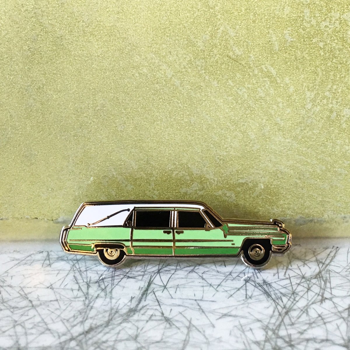 Image of Six Feet Under tribute - Claire Fisher's Hearse pin