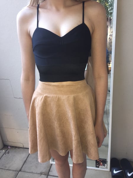 Image of Tan Suede skirt