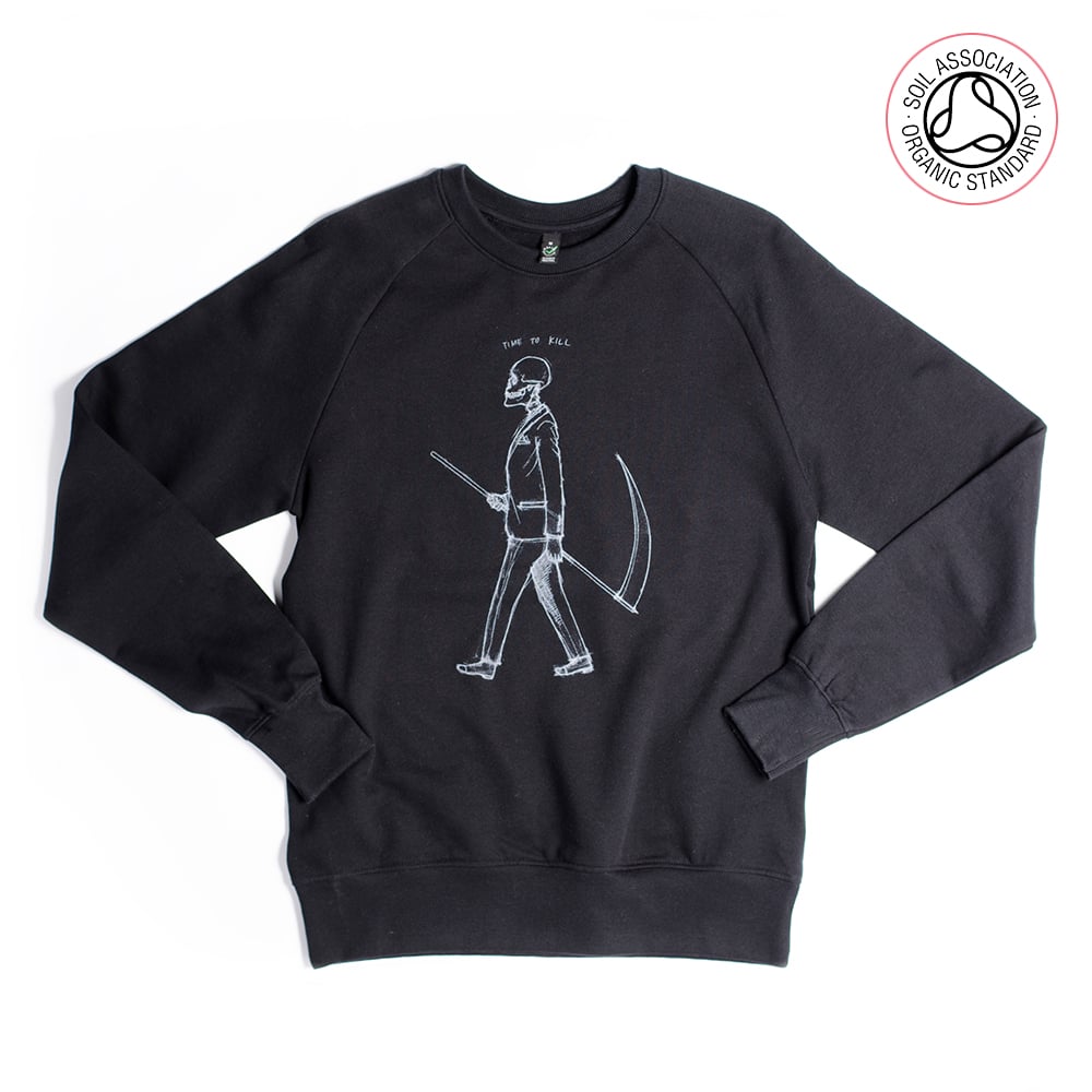 Mr Death Unisex Black Sweatshirt (Organic)